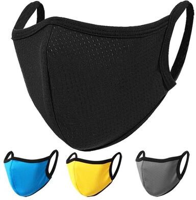 Uplifted Goods 2 Ply Cloth Face Mask Washable And Reusable Breathable Face Covering With Ear Protection Loops black