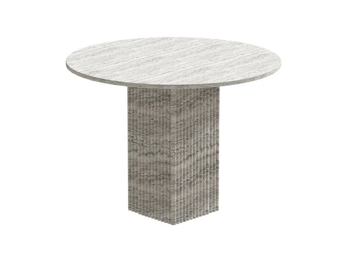NORR11 Soho Esstisch Silver travertin, Ø120x72 cm