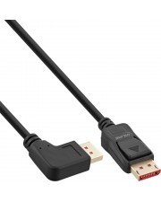 InLine DisplayPort 1.4 Kabel 8K4K links gewinkelt schwarz/gold 1m 1 m Gold Schwarz (17151L)