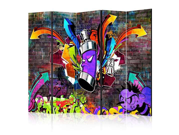 Paravent Graffiti Colourful Attack II Multicolor