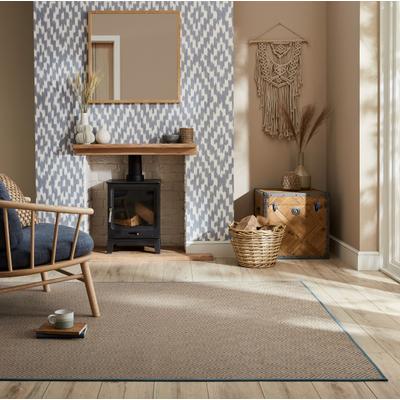 Teppich FLAIR RUGS "Jute Diamond, handgewebt, Handweb Teppiche", blau, B:200cm H:4mm L:290cm, Jute, Teppiche, Teppich, 100% Jute, schöne Sisaloptik, Wohnzimmer, Schlafzimmer, Esszimmer