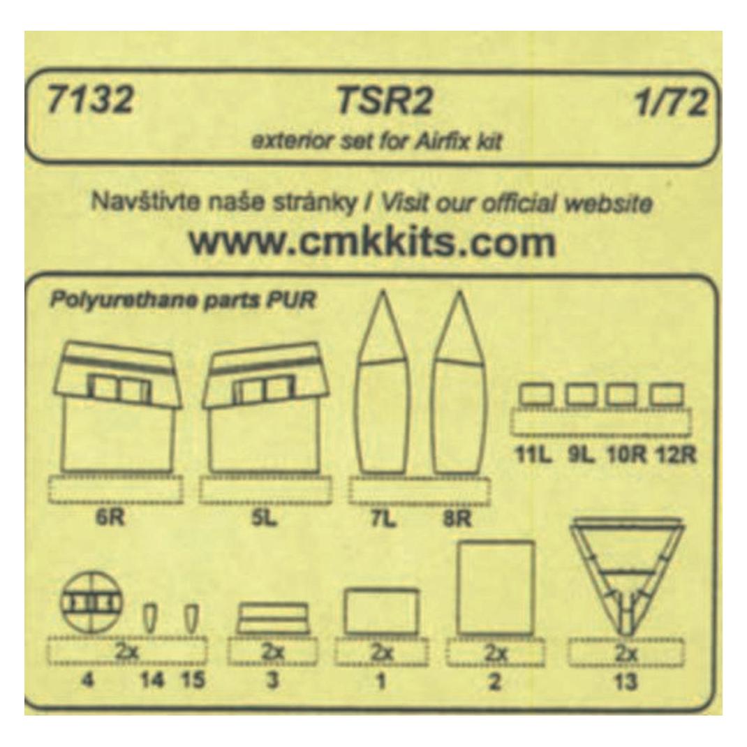 CMK TSR 2 - exterior set für Airfix Bausatz (129-7132)