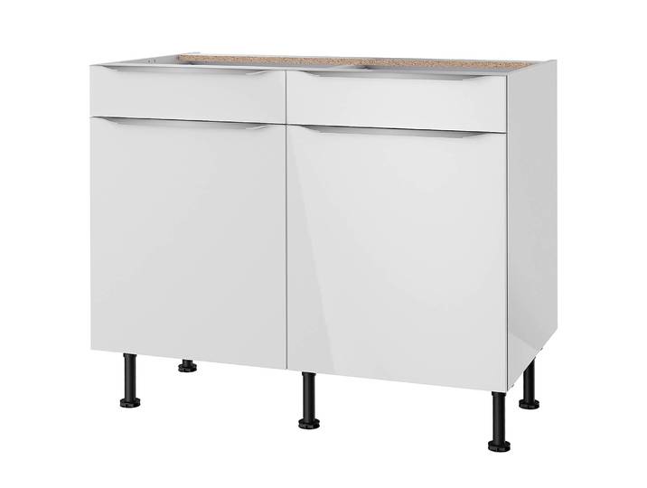 Unterschrank I 100cm Weiß/Hochglanz Weiß