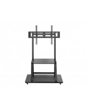 Manhattan TV & Monitor Mount Trolley Stand 1 screen Screen Sizes: 37-100" Black VESA 200x200 to 800x600mm Max 150kg Shelf and Base for Laptop or AV device Height-adjustable four levels: 862 916 970 1024mm LFD Lifetime Warranty Wagen für Flatpanel / AV-Sys (462334)