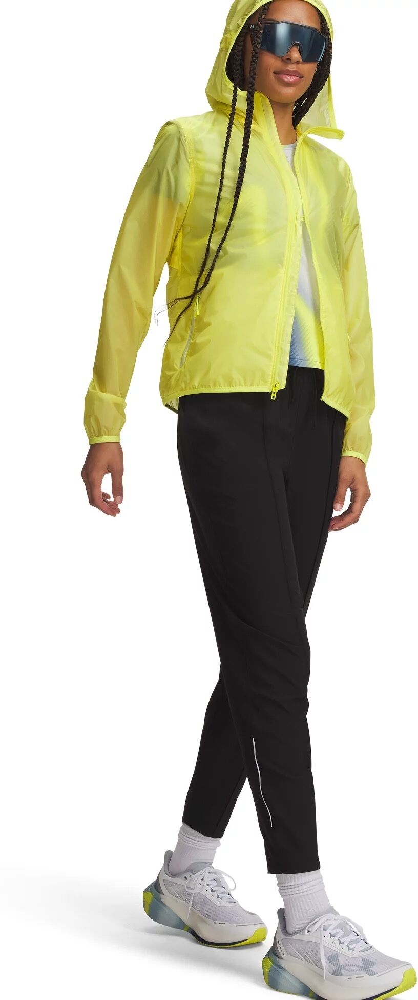 Laufhose UNDER ARMOUR "UA VELOCITI TRACK PANT", Damen, Gr. M, N-Gr, schwarz (ultimate schwarz, reflective), Obermaterial: 88% Polyester, 12% Elasthan, Hosen Laufhose, für Laufen, aus Polyester und Elasthan, schwarze Grundfarbe ultimate schwarz, reflective