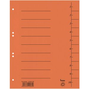 bene Trennblätter 97300OR, A4, orange, 250g/m² Karton, 100 Stück