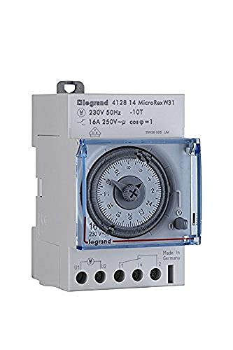 Legrand MicroRex W31 412814 Analoge weektimer voor DIN-rail met 7-daags programma