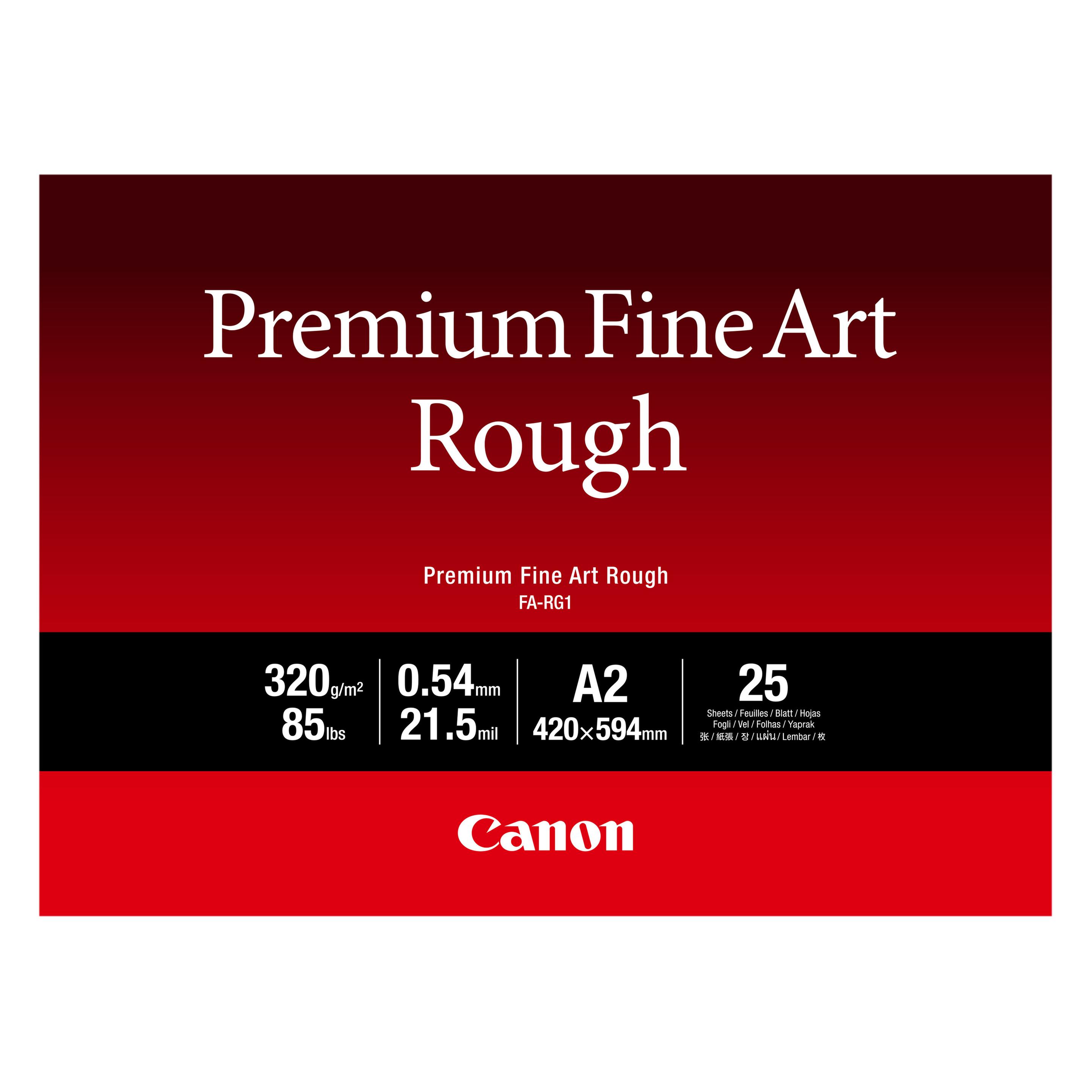 Canon FA-RG 1 Premium Fine Art Rough A 2, 25 Blatt, 320 g (330 g/m², A2, 25 Stk.) (4562C005)