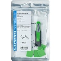 ESSENTIAL Micro SD Port Lock (MSD04) + Lock Key Mini (U04), Einsteckschloss Farbcode Grün, 4 Stück + 1 Schlüssel