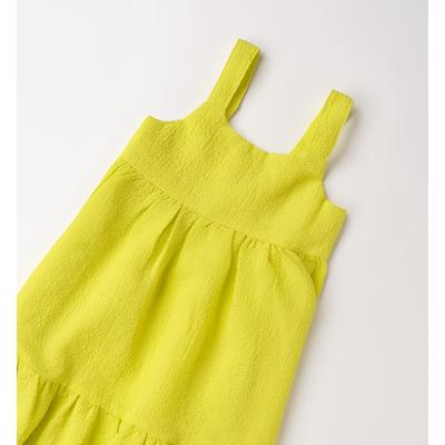 Sommerkleid IDO "BABY GIRL SUMMER DRESS", Mädchen, Gr. 128, EURO-Größen, acid grün, 99% Polyester, 1% Elasthan, Kleider Sommerkleid