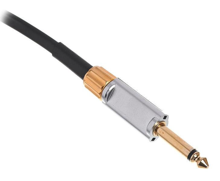 Rockboard Premium Flat Instr. Cable SA Black with gold and silver connector housings