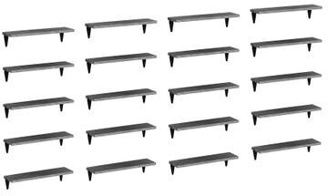 "Wallniture Arras 17x4.5"" Floating Bookshelves, Hanging Shelves for Living Room, Farmhouse Decor, Custom Finish and Piece Options"