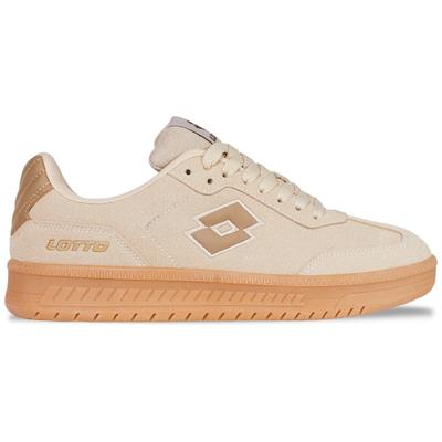 Sneaker LOTTO, Damen, Gr. 37, beige (sand, taupe), Synthetik, mehrfarbig, Schuhe Sneaker, - aus tierfreiem Velours