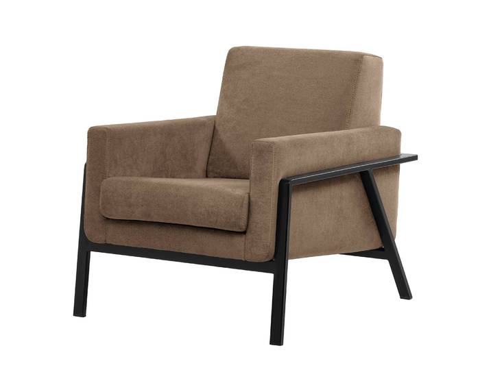 Sessel Hanko I Braun/Beige/Cappuccino Webstoff Lito 80 x 86 x 85cm