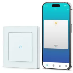 Alexa WLAN Lichtschalter, CURRYSMARTER Smart Lichtschalter 1Fach 1Weg