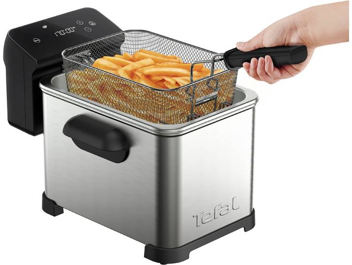 Tefal Fritteuse FR507D Family Pro Digital, 2400 W, 4 L, spülmaschinengeeignet, digitaler LED-Bildschirm