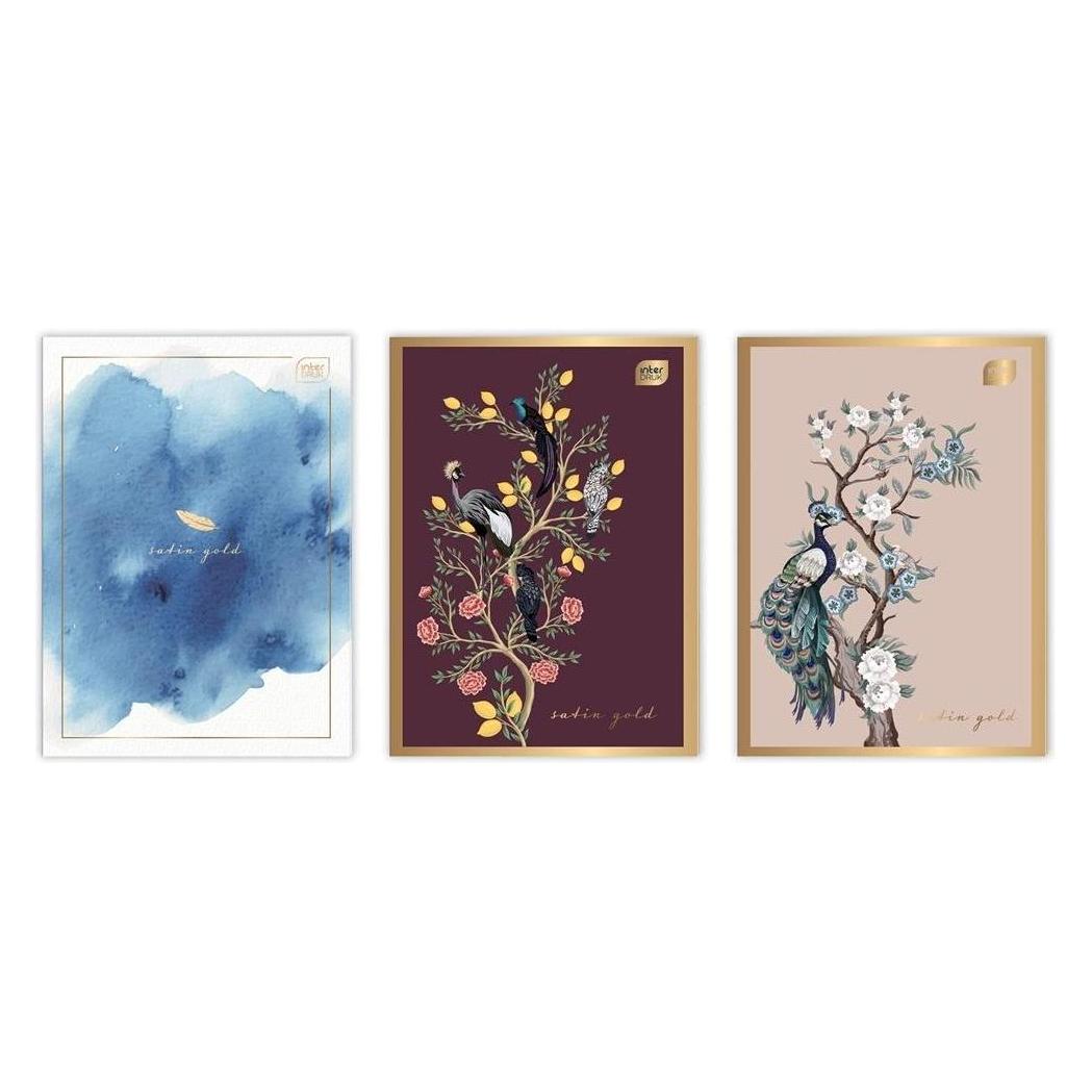 Interdruk Notizbuch A4/60K Raster Metallic Satin Gold (5 Stück) (A4, Kariert) (427142)