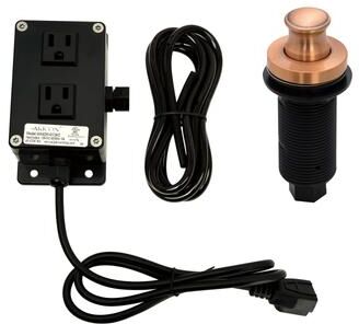 Akicon Garbage Disposal Air Switch Kit, Dual Outlet Sink Top Waste Disposal On/Off Switch Kit
