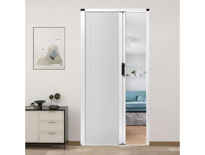 yurstcggh Falttüren Wabenfalttür Weiß,Falttür Badezimmer Schiebe-Falttüren,Innentüren Komplettset,falttür ohne bohren,Für Den Kleiderschrank,Küche,Badezimmer Weiß 65×180cm