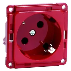 Peha - Steckdose SCHUKO Einbau rot, 45 Grad