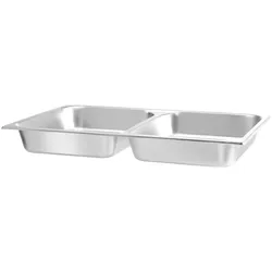 Hendi Behälter für Chafing Dish GN1/1 zweigeteilt  mit 7,5 Liter aus Edelstahl