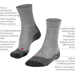 Falke, Herren, Sportsocken, TK2 Explore Melange Herren Trekking Socken (39 - 41), Blau
