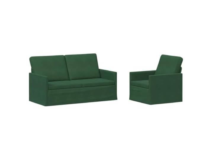 vidaXL Sofa-Set 2 pcs Dschungelgrün Cordstoff Bietet langfristige Unterstützung, Garantiert plüschige Entspannung, Verbessern die Nutzungskomfort