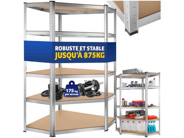 Étagère robuste pour charges lourdes - 180 x 89,5 x 89,5 cm, 875 kg