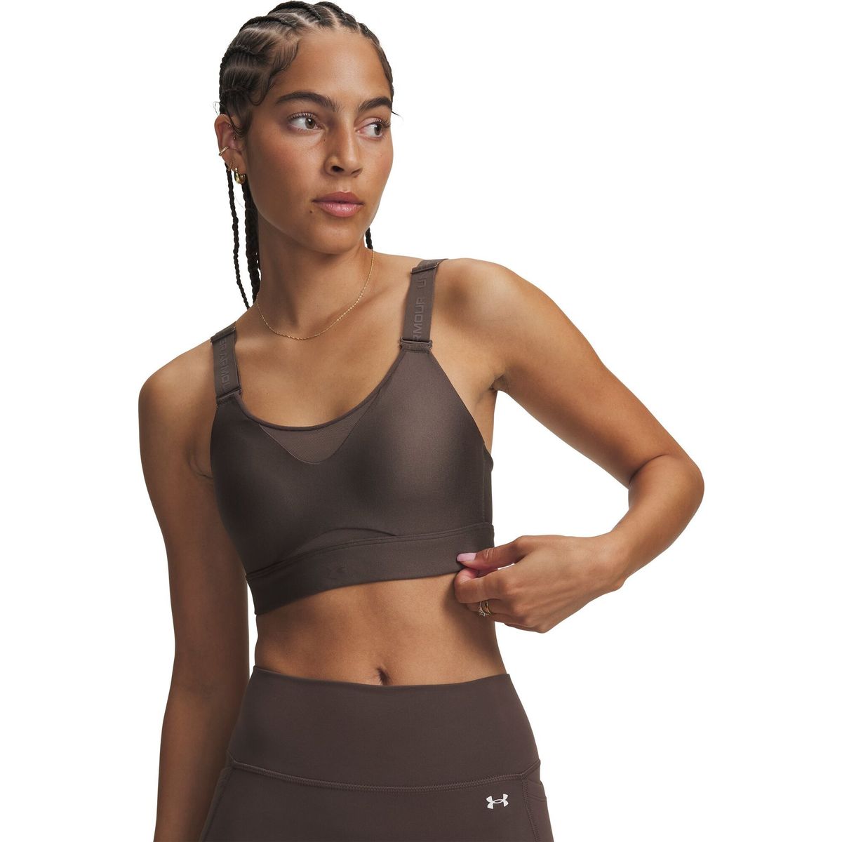 Under Armour Infinity High 2.0 Bra brown peppercorn (201) A-C Left 1384112-201-L A-C