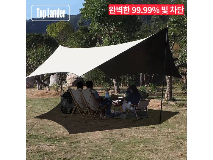 Grande bâche à revêtement noir 5x4.5m, imperméable, revêtement Hexagonal, bâche de Camping, bâche extérieure, pare-soleil, tente d'abri, auvent touristique