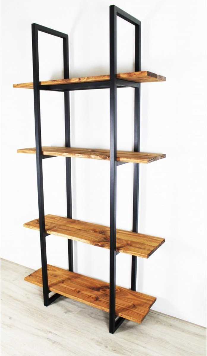 Wibema Meubelen Industriële kast Boston hout en staal B/D/H: 90 x 36 x 190 cm