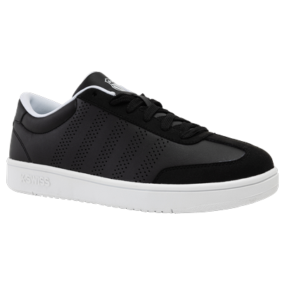 Sneaker K-SWISS "COURT OPEN TTOE", Herren, Gr. 43, schwarz, weiß, Synthetik, Schuhe Sneaker