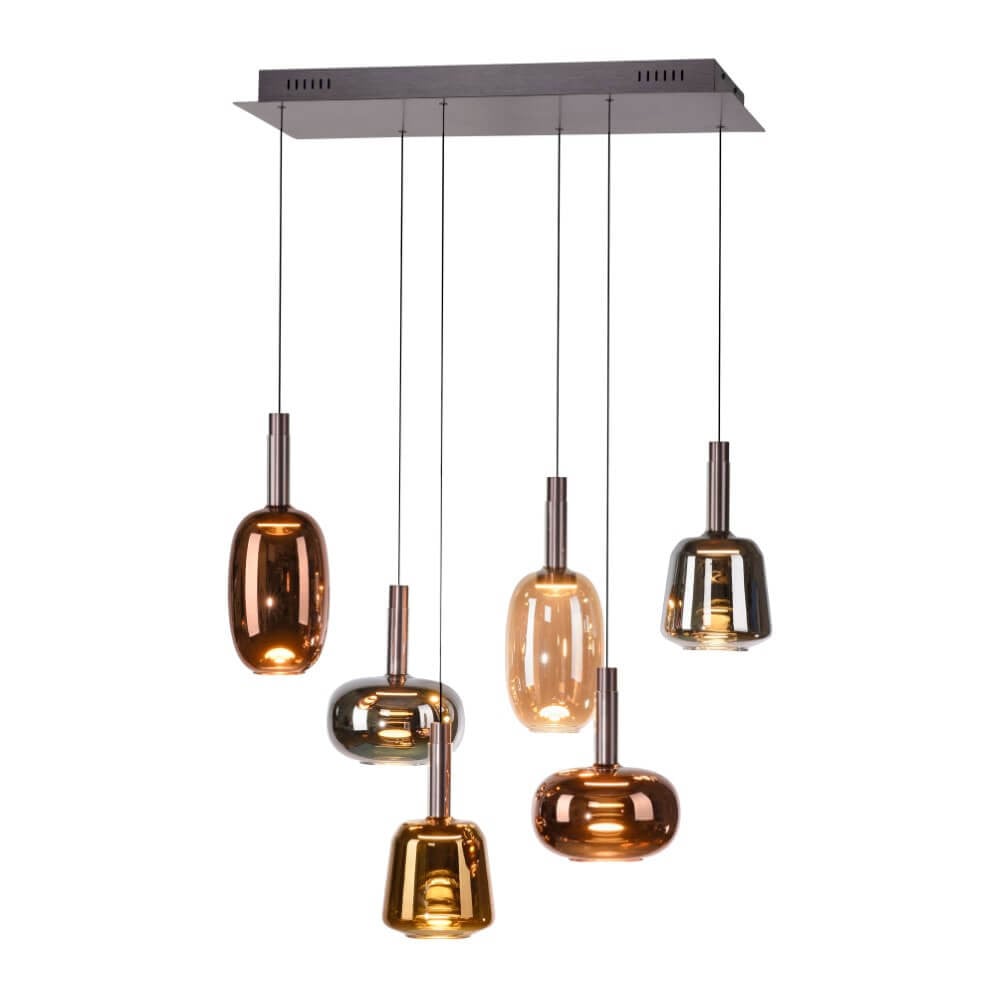Paul Neuhaus Irides Hanglamp 6-lichts recht multicolor