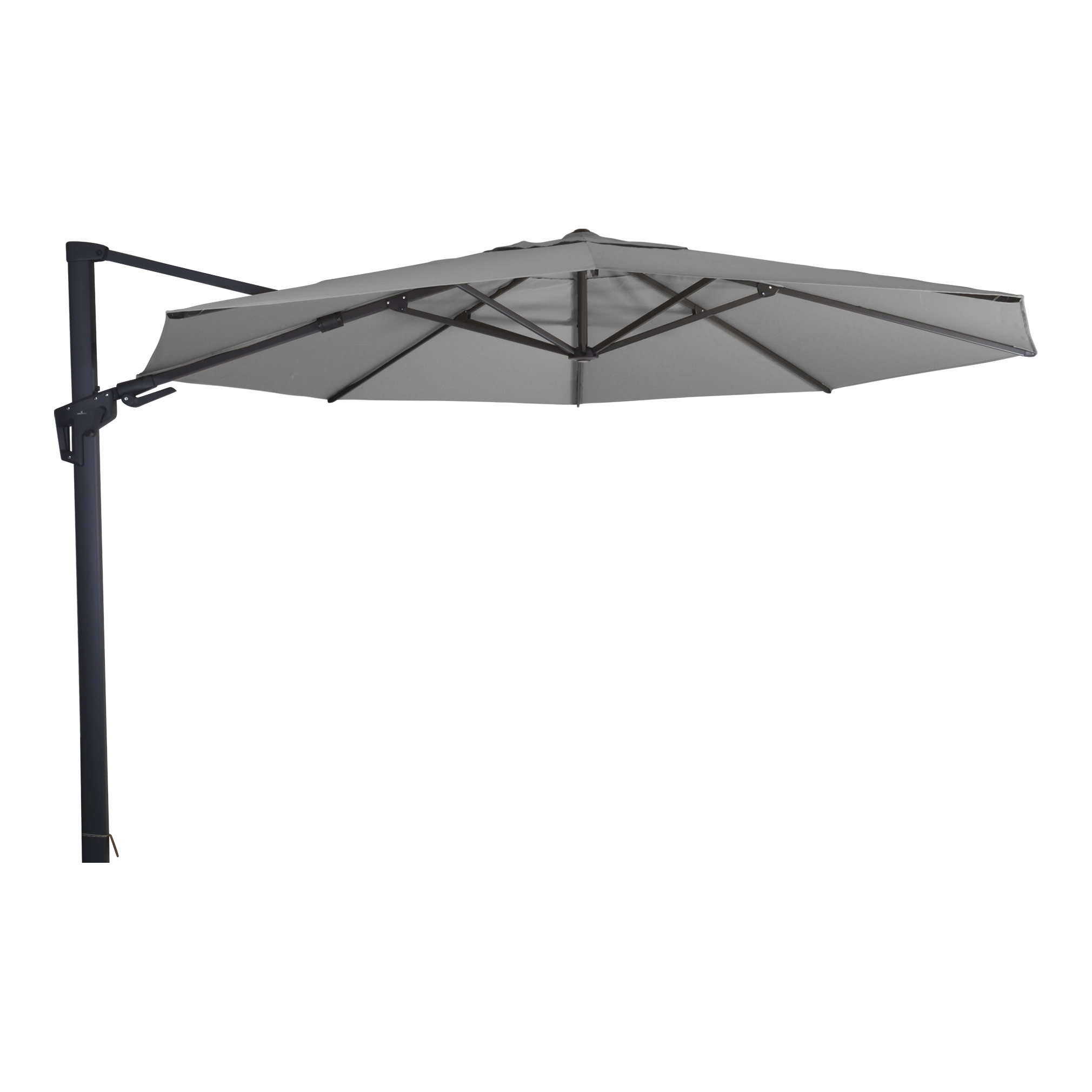Lesli Living Sonnenschirm Ampelschirm "Virgo Flex" Grey ø 3,5 m