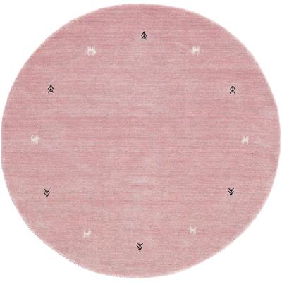 carpetfine "Gabbeh Uni, auch als Läufer und Rund erhältlich" rund 15 mm Höhe reine Wolle, handgewebt, Gabbeh Loom Tiermotiv, große Farbauswahl