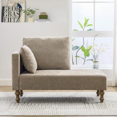 Kodotan sofa "50""W Modern Chaise Lounge Chair, Upholstered In Soft Chenille Fabric, Sturdy with Rubberwood Legs, Strong Load-Bearing Capacity"