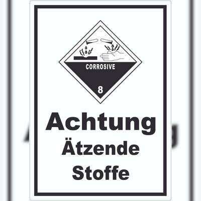 HB-Druck Aufkleber Ätzende Stoffe Corrosive A2 (420x594mm)