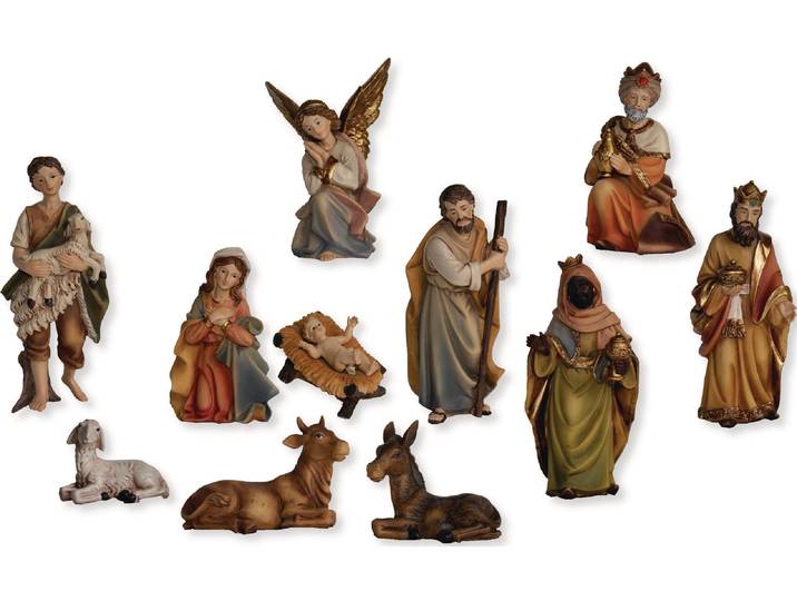 Krippenfigur BOTANIC-HAUS Markus , braun, T:7cm, Polyresin, Dekofiguren, Krippenfigur