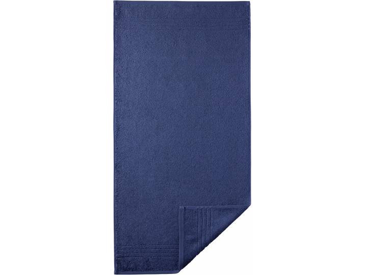 Badetücher EGERIA Madison , blau (dunkelblau), B:70cm L:140cm, Walkfrottee, Obermaterial: 100% Baumwolle, Handtücher, Badetücher, Uni-Programm mit Streifenbordüre, reine Baumwolle