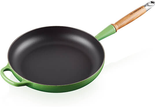 Le Creuset Signature Bamboo Cast Iron 28cm Frying Pan