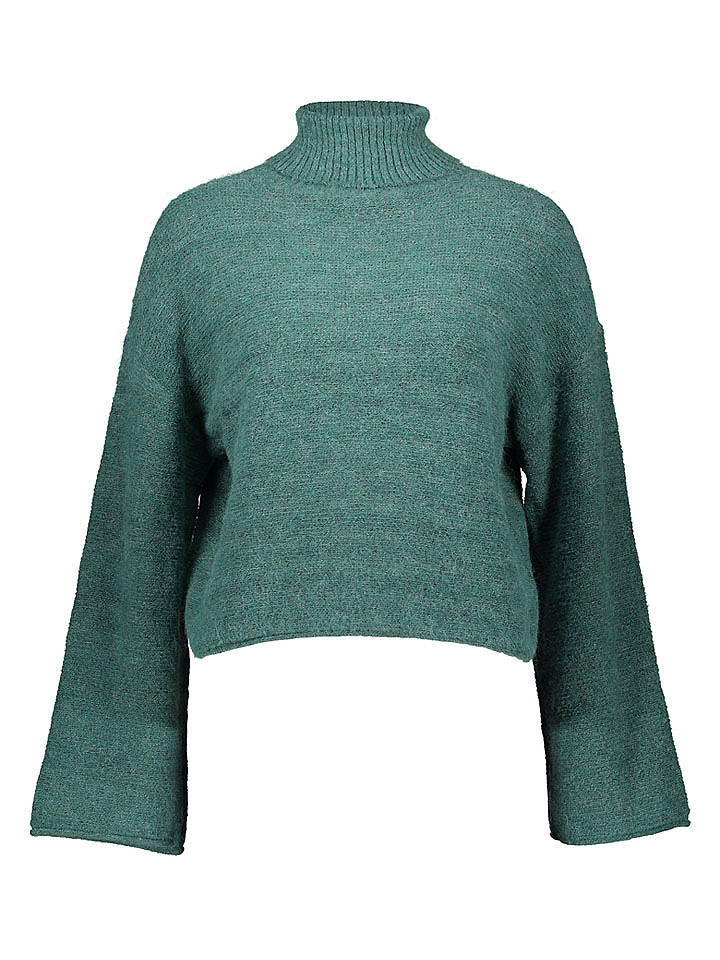 JDY Rollkragenpullover "Meadow Life" in Türkis - XL