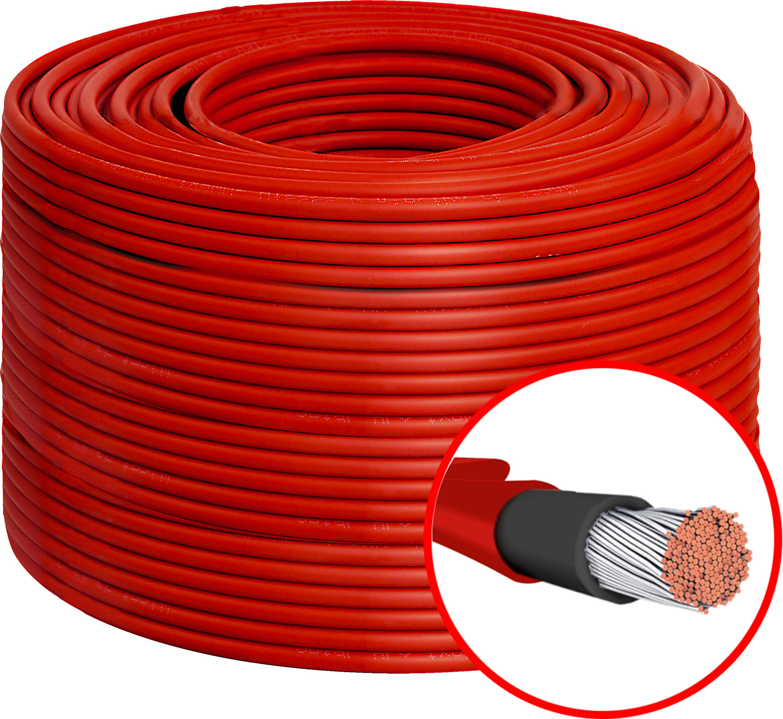 Adelid Zonnepaneelkabel 6mm² H1Z2Z2-K Rood 40 Meter voor Fotovoltaïsche Systemen