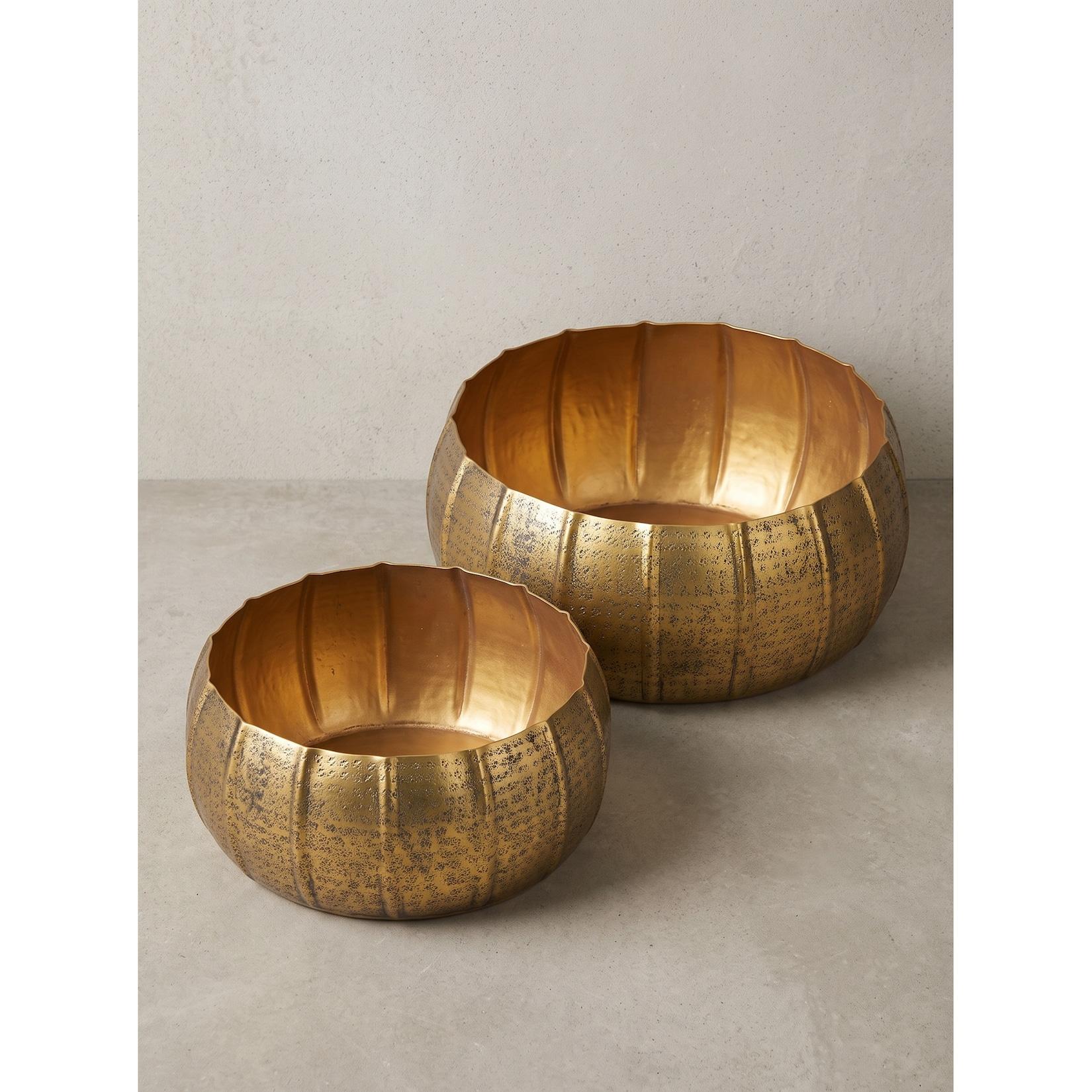 Schalen 2er-Set Aluminium Gold Ø 39x17 cm - ECHAZ Kadima Design