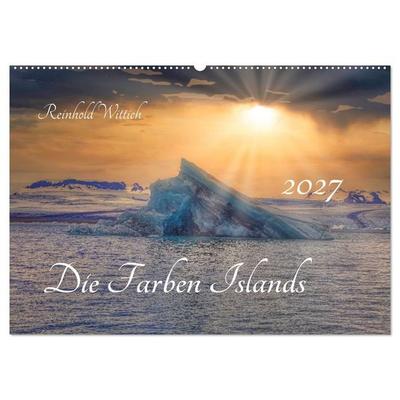 Die Farben Islands (Wandkalender 2027 DIN A2 quer), CALVENDO Monatskalender