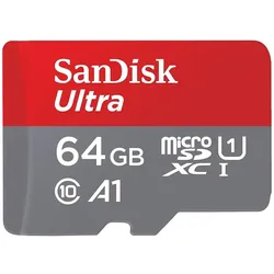 SanDisk Ultra 64 GB microSDXC Speicherkarte + SD Adapter