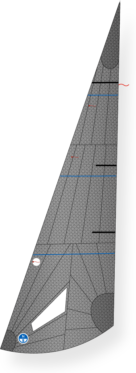 North Sails SANTANA 20 JIB Gray
