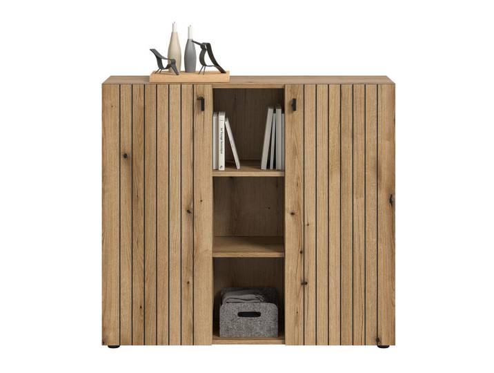 Mid.you Kommode, Eiche, Kunststoff, Holzoptik, 6 Fächer, 106x96x37 cm, FSC Mix, stehend, Wohnzimmer, Kommoden & Sideboards, Kommoden