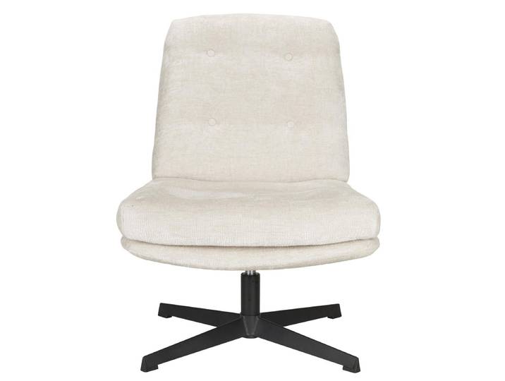 Loungesessel Kai – aus Chenille - Weiß - Luxusbetten24
