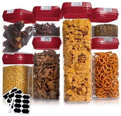 Cheer Collection 7-piece Stackable Airtight Food Storage Container Set