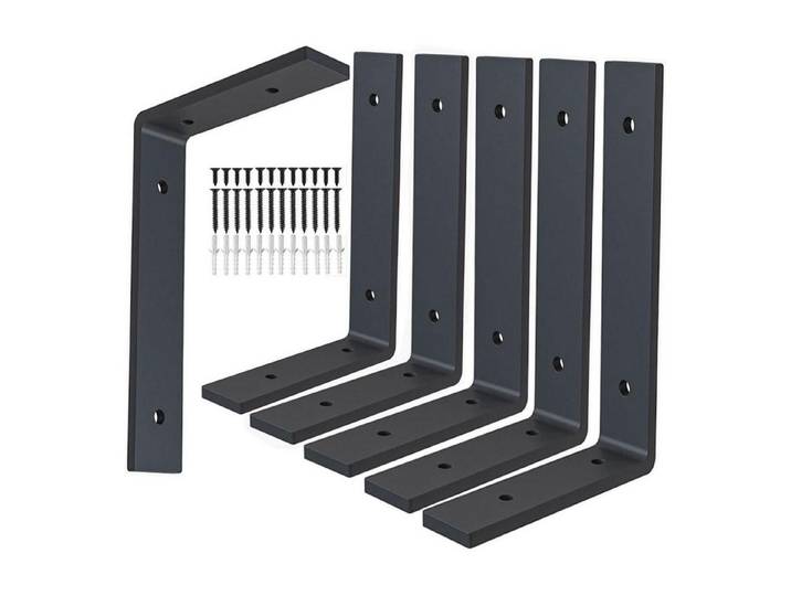 LuxusKollektion Wandregalhalter 6pack L Regalwinkel 30cm, 6-tlg.